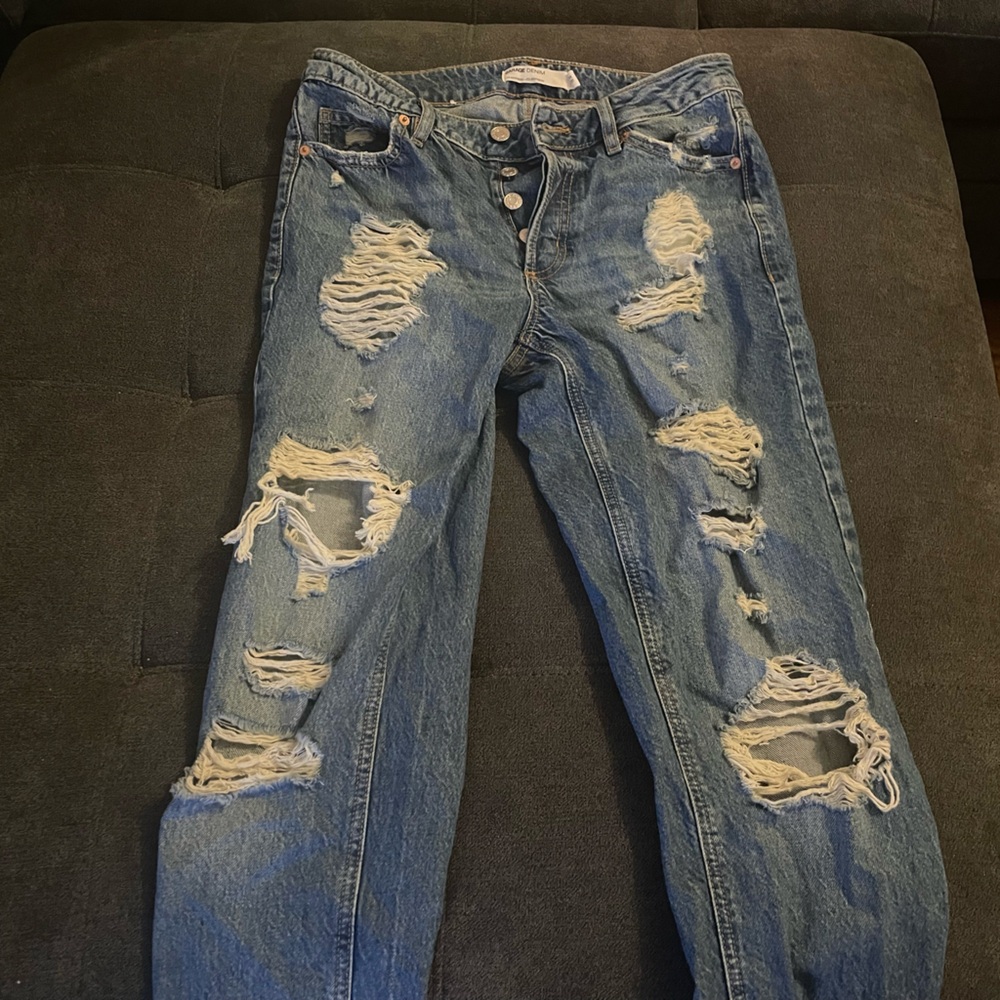 Garage Low Rise Ripped Jeans